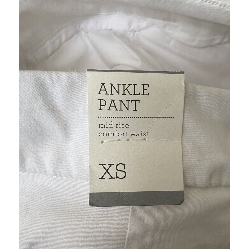 NWT style & co ankle pant women x small mid rise waist stretch white - Picture 5 of 6